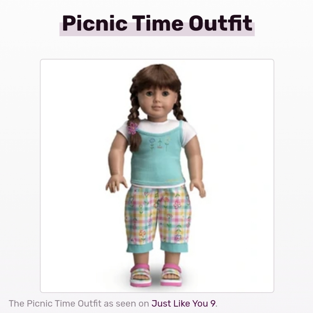 American Girl 2001 Picnic Time Outfit